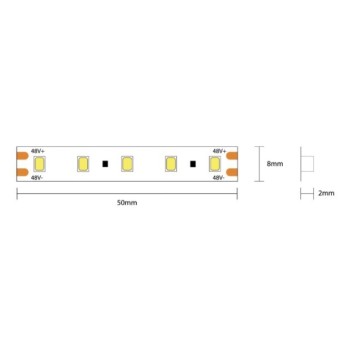 H.C. Series Led Strip CRI90 110W 12,000lm 48V IP20 PCB 10mm 750 smd coil 2835